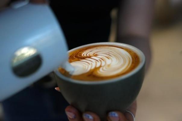 Coffee art at Cast Iron coffee roasters