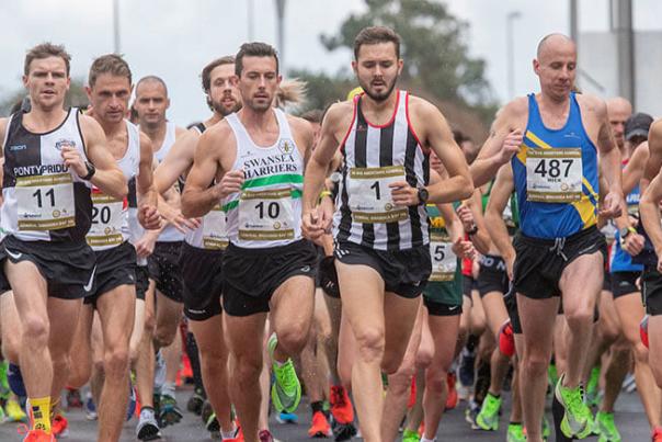 Runners at the start of the 10k