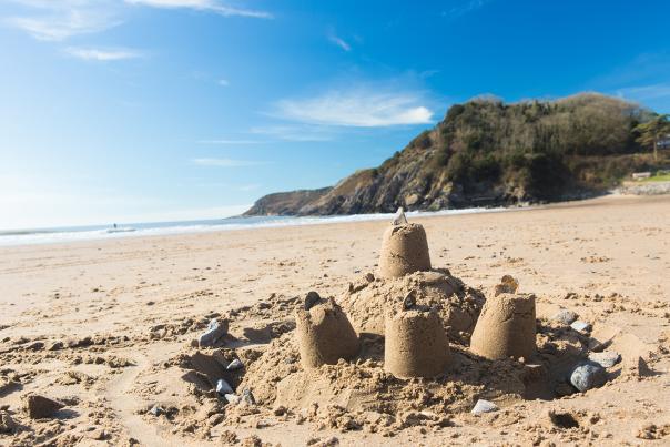 Sandcastle on a beach