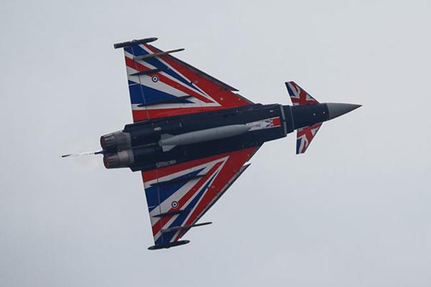Typhoon plane with Union jack decal