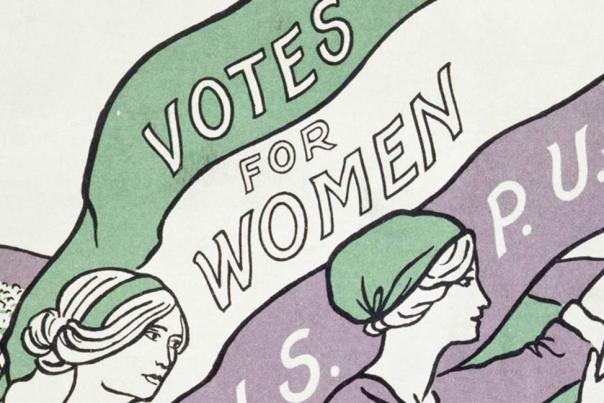 Votes for women illustration