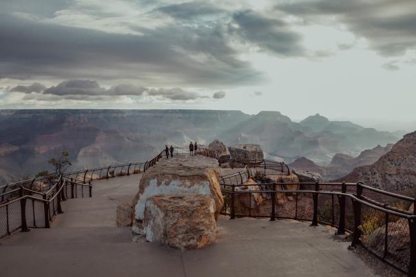 People Enjoying The Grand Canyon Viewpoint