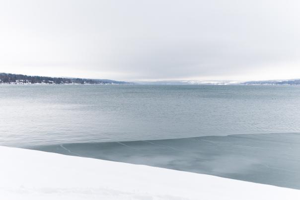 Skaneateles Lake in the wintertime