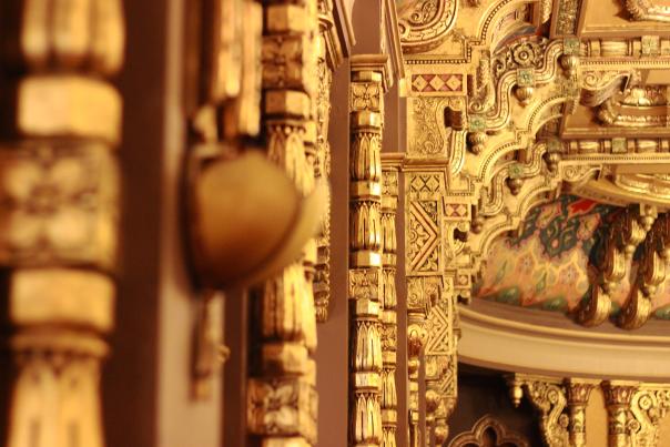 Gold interior details of Landmark Theater