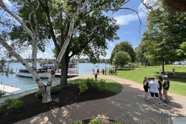 Skaneateles Park with people enjoying the day