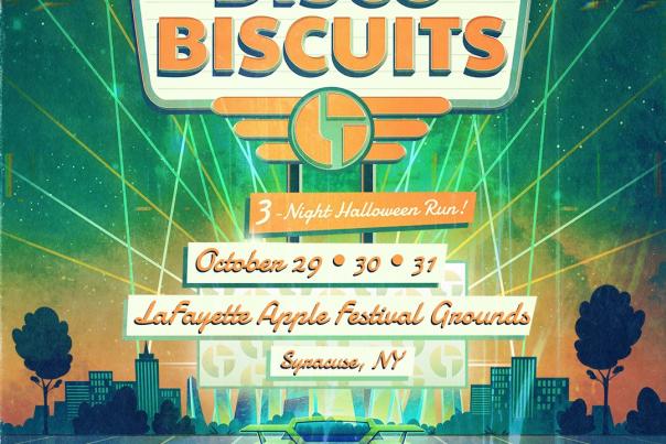 A flyer for a Disco Biscuits concert in Syracuse