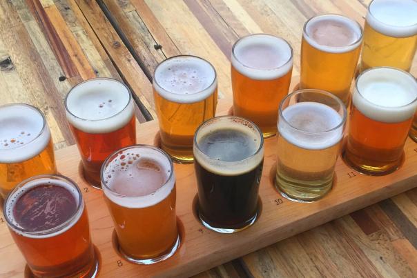 beer brewery flight