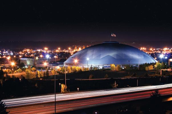 Tacoma Dome at Night