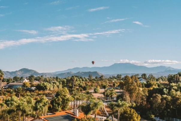 Aerial view of the Temecula Valley during the day