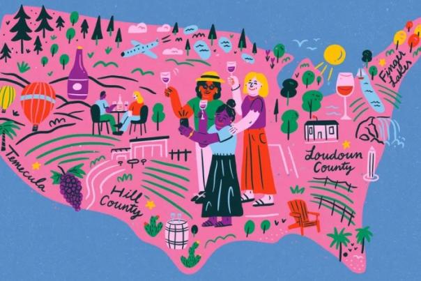 A cartoon image of the United States of America