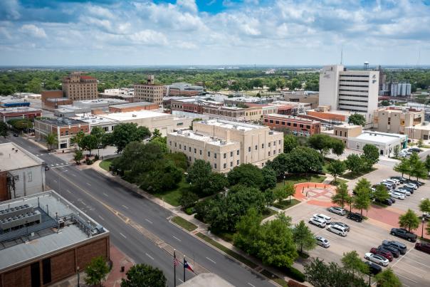 Aerial view of Downtown