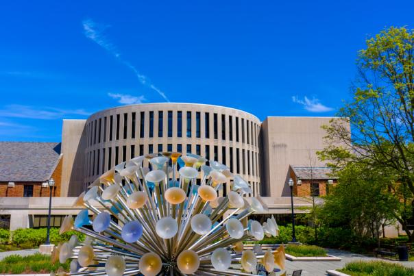 "A Chorus of Trumpets" Sculpture at Indiana State University