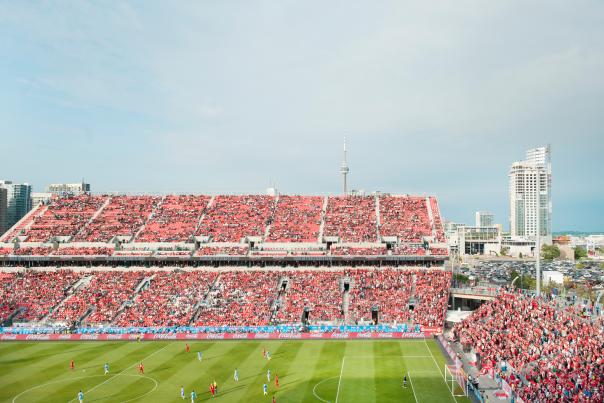 Fans at BMO Field, home of the Toronto Football Club
