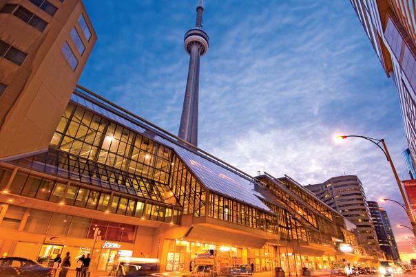 Metro Toronto Convention Centre outdoor at night