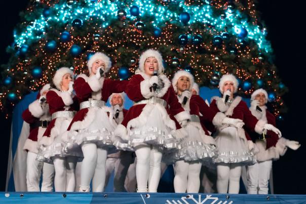 Performers on stage for Canada's Wonderland Winterfest