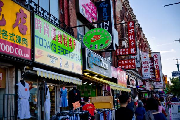 The shops and markets of Toronto's Chinatown on Spadina Avenue
