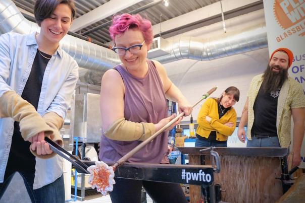 Glassblowing workshop with Minna Koistinen at Playing With Fire