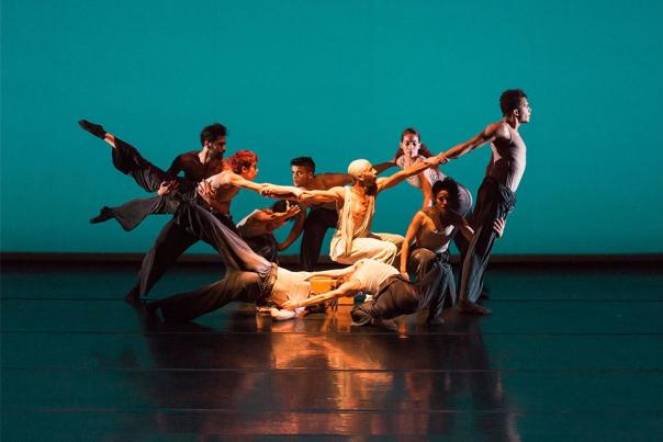 Dancers perform onstage at the Luminato festival in Toronto