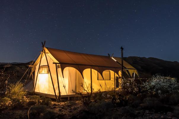 Glamping at Night with Under The Canvas