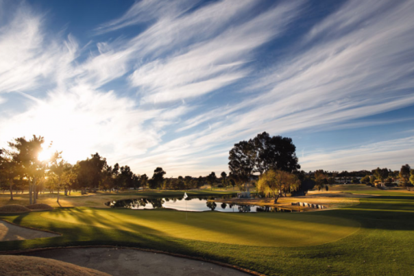Omni Tucson National Resort sweeping clouds and pond