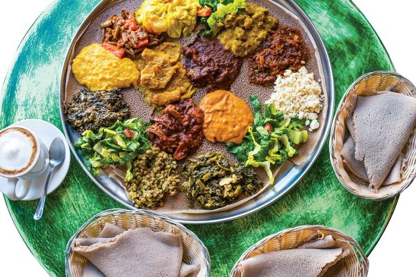 Cafe Desta Ethiopian food platter