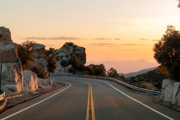 Mt. Lemmon Highway at Sunset