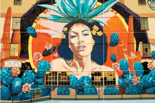 Mayahuel Cactus People Mural