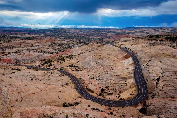 Aerial view of Highway 12 Scenic Byway