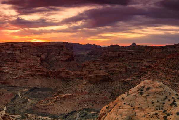 Wedge Overlook in San Rafael Swell at Sunset