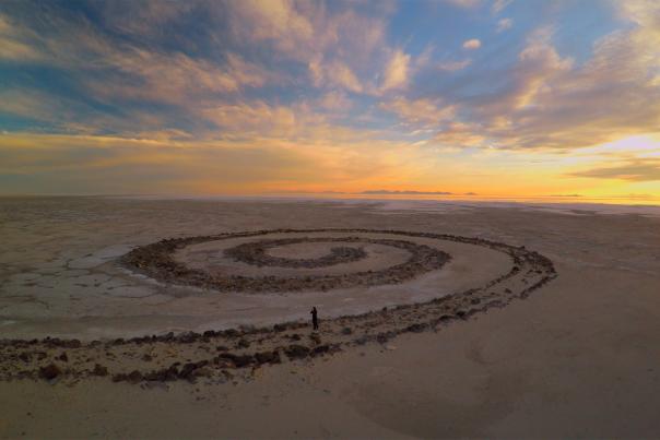 Spiral Jetty at sunset
