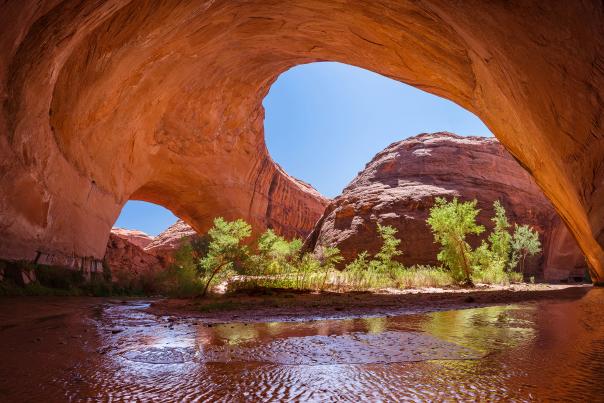 Arches and river in Grand Staircase area