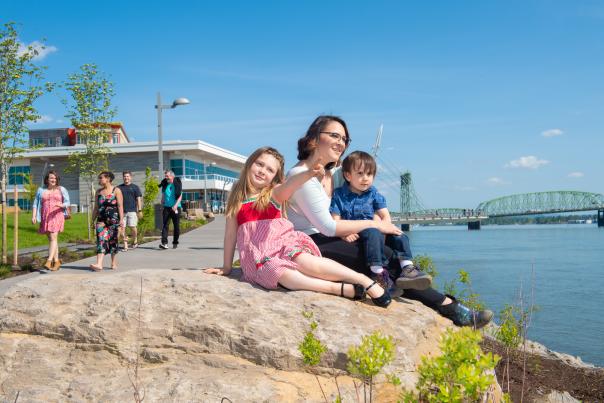 Kids at waterfront