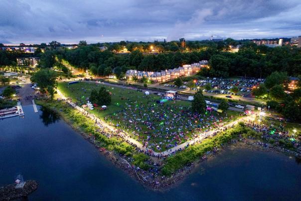 Waterfront festival on Lake Champlain in Burlington, VT