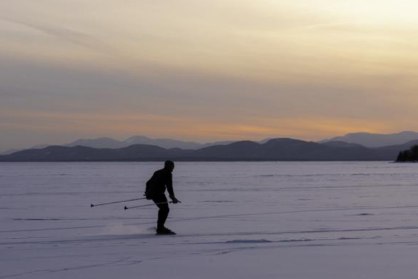 Cross Country Skaing on Lake Champlain