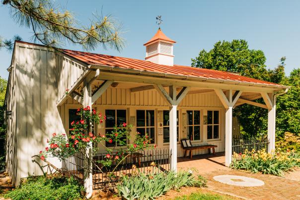 A building at Old City Cemetery in downtown Lynchburg