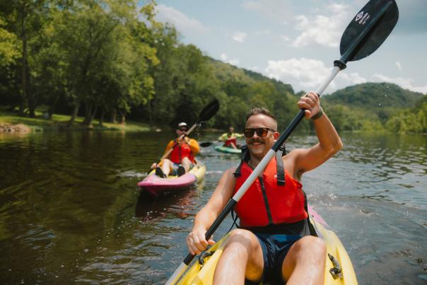Kayaking with Twin River Outfitters
