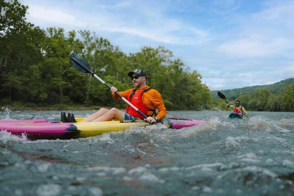 Kayaking with Twin River Outfitters