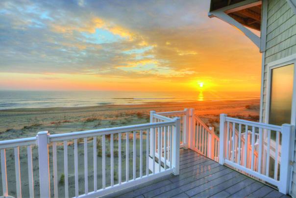 Sunrise View from Porch of Sandbridge Beach house