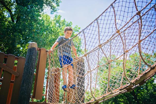 Kid at Hafer Park in Edmond