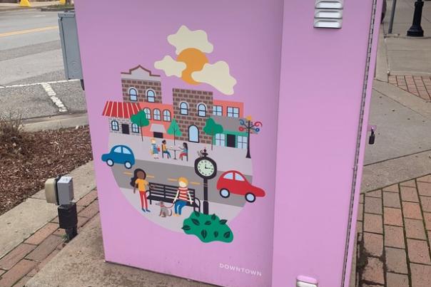 painted utility box