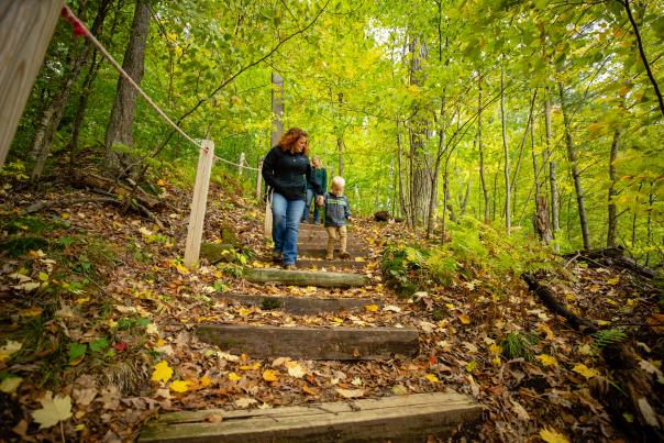 Family Hiking at Hunt Hill Audubon Sanctuary