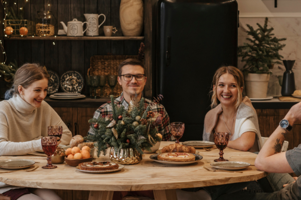Friends Eating Dinner