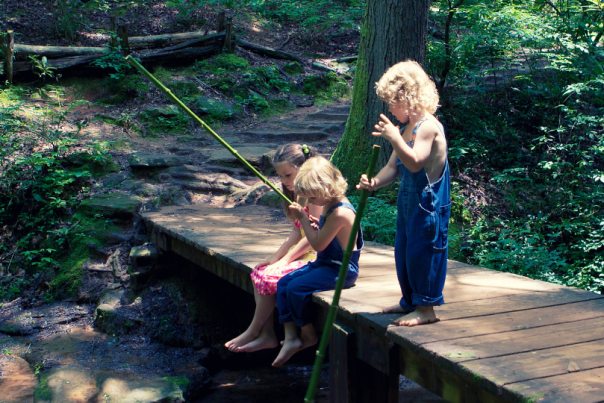 Kids Fishing Bridge