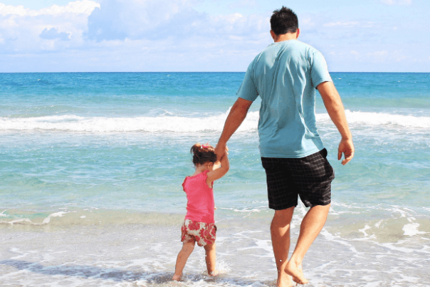 Father & Daughter at the beach
