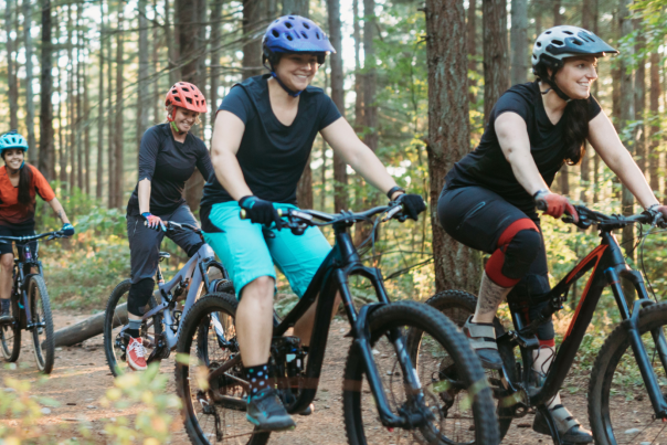 Four  Women Mountain Biking