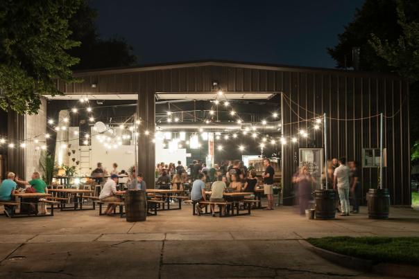 Central Standard Brewing Patio at Night