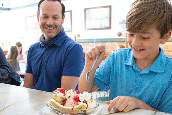 Old Mill Tasty Shop Family Eating Ice Cream