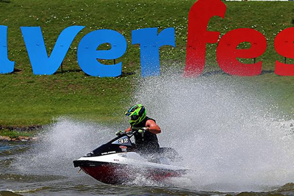 Jet Skier on the river at Riverfest