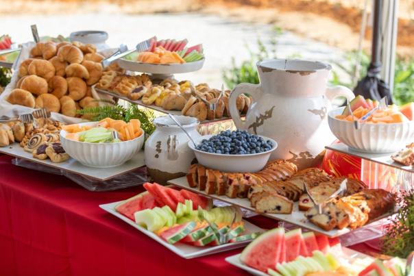 Breakfast Buffet From the Sports Center Groundbreaking