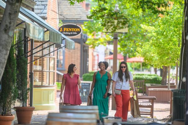 Women Shopping in Merchants Square